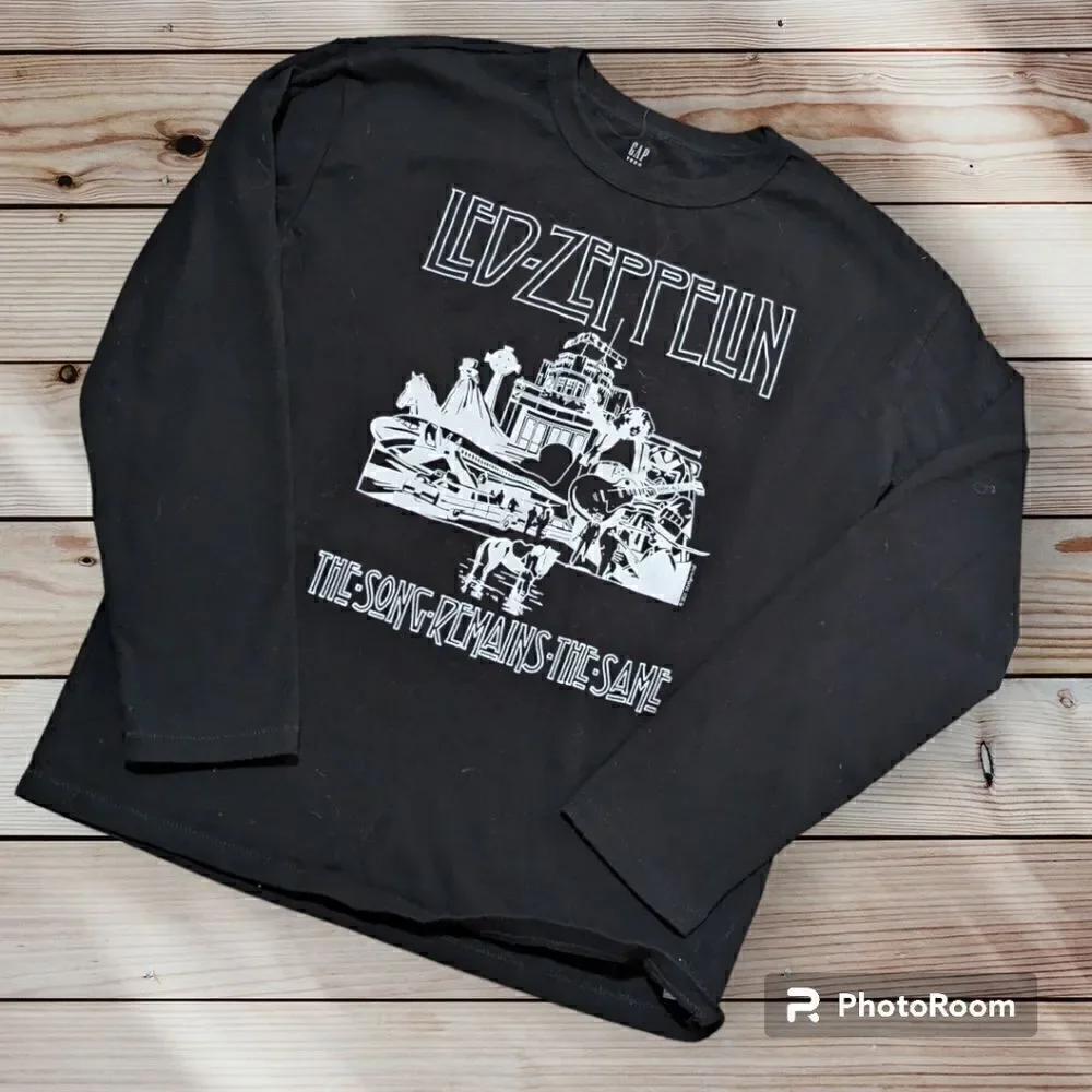 Gap Led Zeppelin Black Graphic Long Sleeve Tee